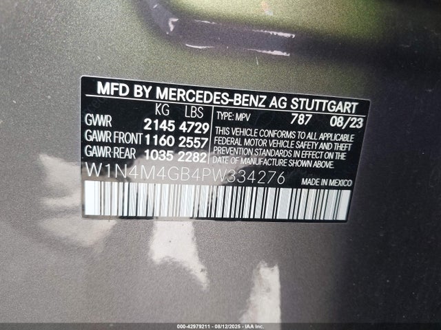 W1N4M4GB4PW334276 Mercedes-Benz m260