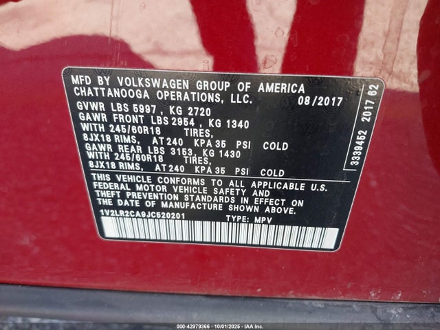Volkswagen fsi 2018 1V2LR2CA9JC520201 Image 9