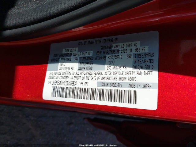 Mazda py 2014 JM3KE2DY4E0348954 Image 9
