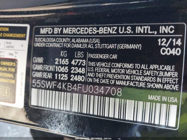 2015 MERCEDES-BENZ C 300 55SWF4KB4FU034708 Photo 8