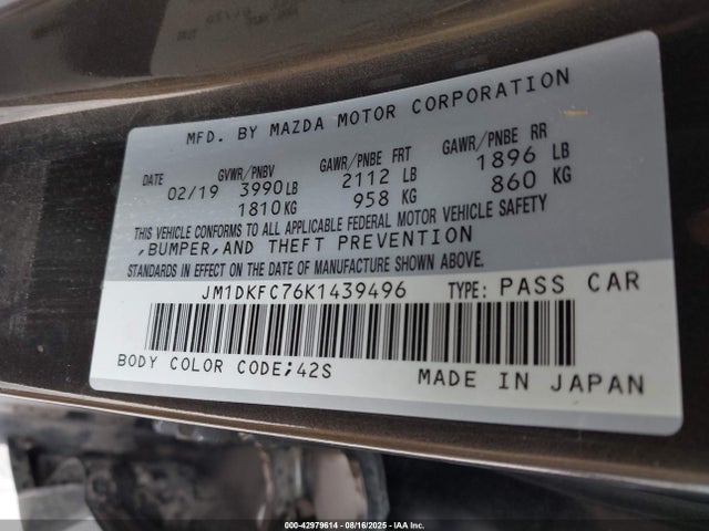 Mazda pe 2019 JM1DKFC76K1439496 Image 9