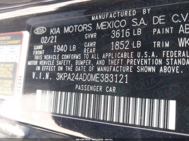 2021 KIA RIO 3KPA24AD0ME383121 Photo 8