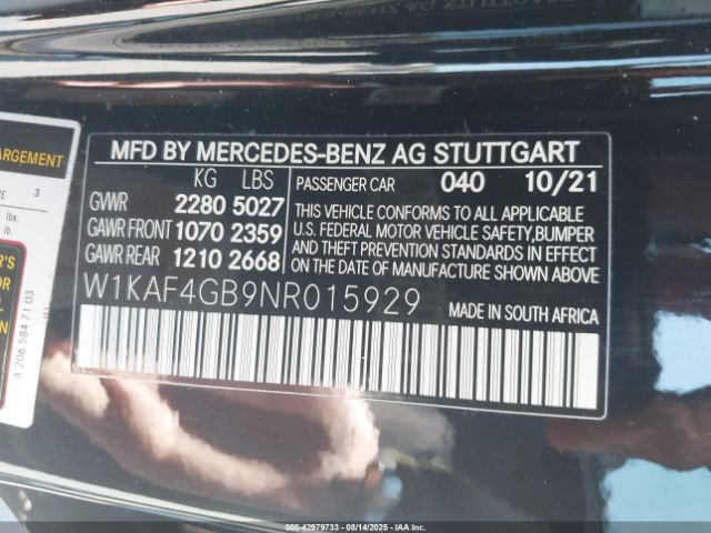 2022 MERCEDES-BENZ C 300 W1KAF4GB9NR015929 Photo 8