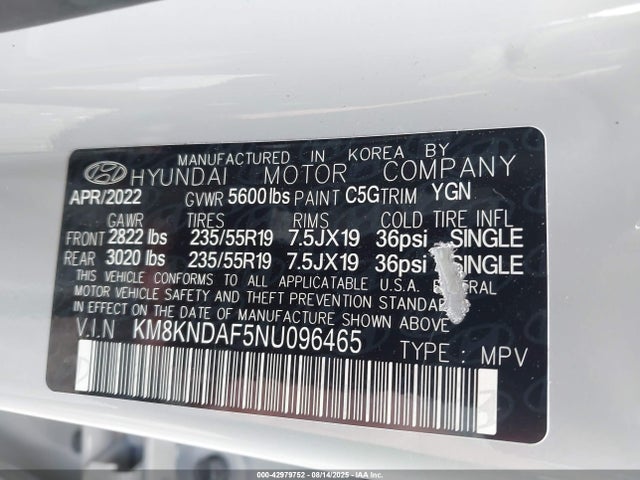 Hyundai Ioniq 5 2022 KM8KNDAF5NU096465 Image 9