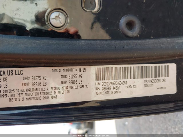 2C3CDZAG7KH694254 Dodge 2019