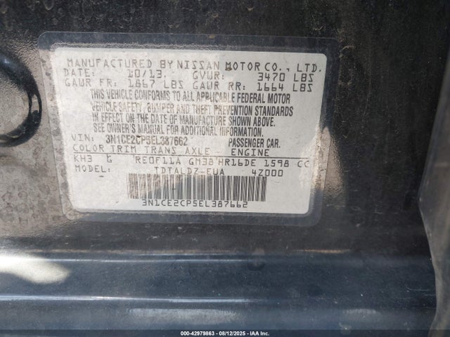 Nissan VERSA NOTE 2014 3N1CE2CP5EL387662 Image 9