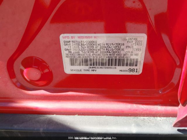 2007 MITSUBISHI OUTLANDER JA4MS31X67Z009116 Photo 8