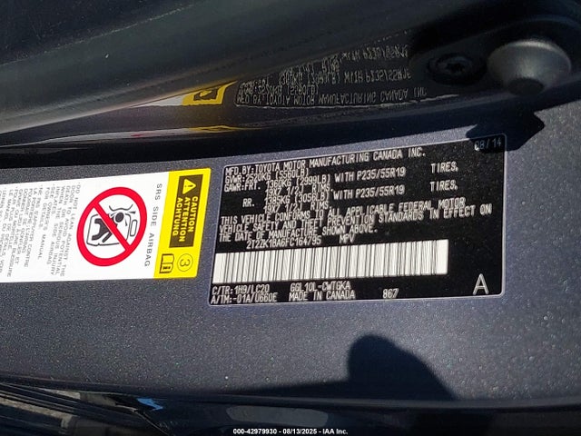 Lexus 2gr-fe 2015 2T2ZK1BA6FC164795 Image 9