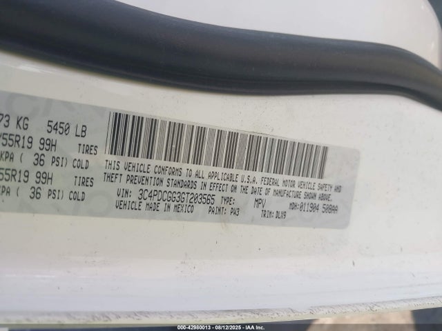 3C4PDCGG3GT203565 Dodge 2016
