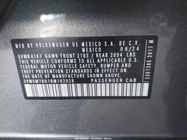 3VW5M7BU1RM102028 Volkswagen tsi