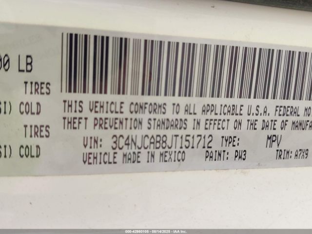 2018 JEEP COMPASS 3C4NJCAB8JT151712 Photo 8