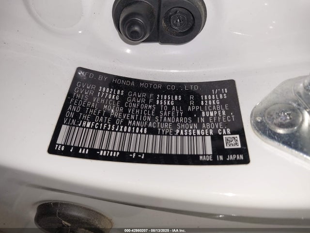 Honda l15b7 2018 JHMFC1F35JX001046 Image 9