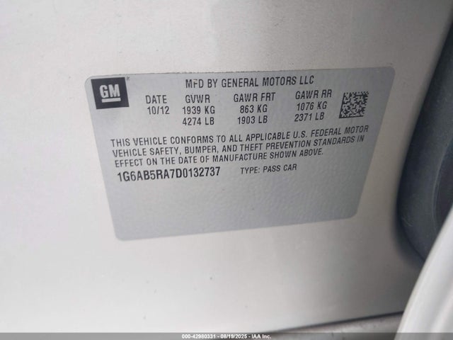 2013 CADILLAC ATS 1G6AB5RA7D0132737 Photo 8