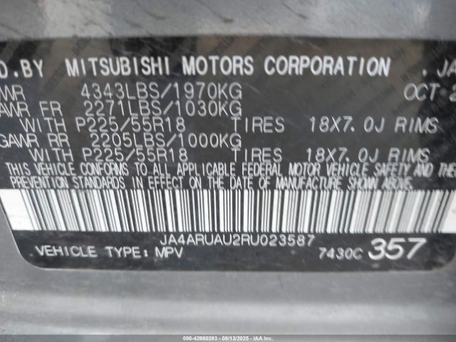 2024 MITSUBISHI OUTLANDER SPORT JA4ARUAU2RU023587 Photo 8