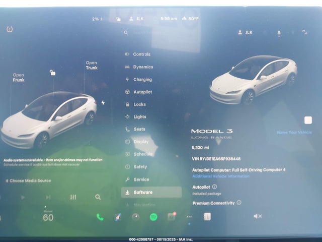 2025 TESLA MODEL 3 5YJ3E1EA6SF938448 Photo 6