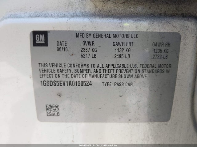 2010 CADILLAC CTS 1G6DS5EV1A0150524 Photo 8