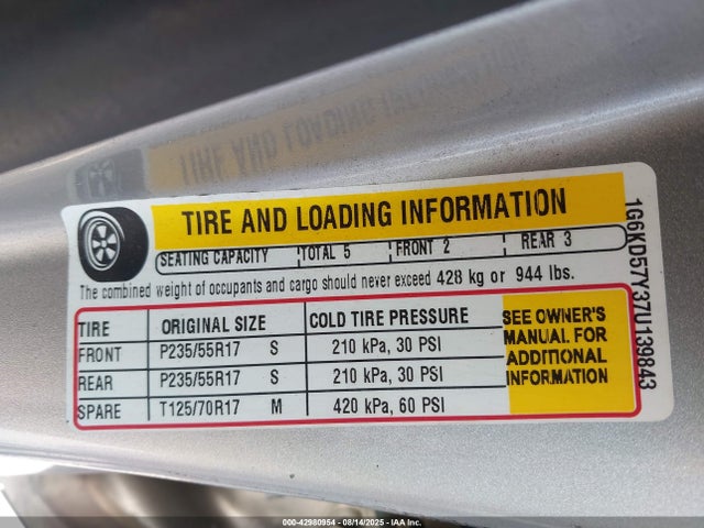 2007 CADILLAC DTS 1G6KD57Y37U139843 Photo 8