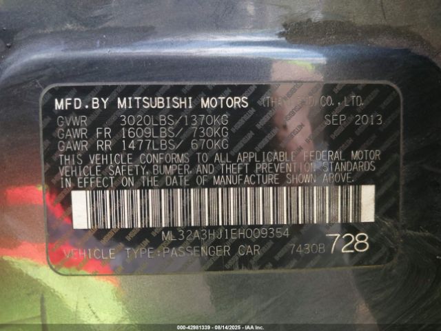 2014 MITSUBISHI MIRAGE ML32A3HJ1EH009354 Photo 8