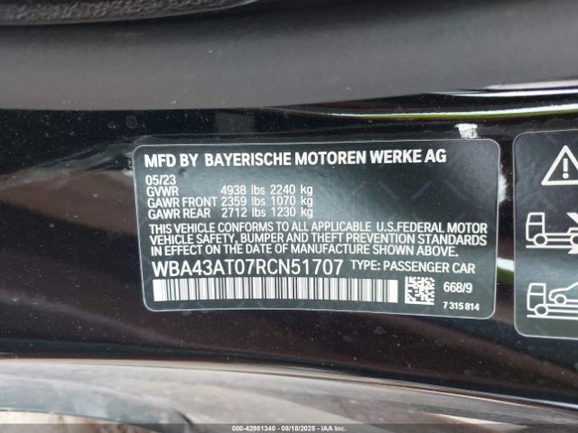 2024 BMW 4 SERIES WBA43AT07RCN51707 Photo 8