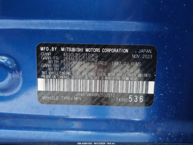 2024 MITSUBISHI ECLIPSE CROSS JA4ATWAA8RZ032512 Photo 8