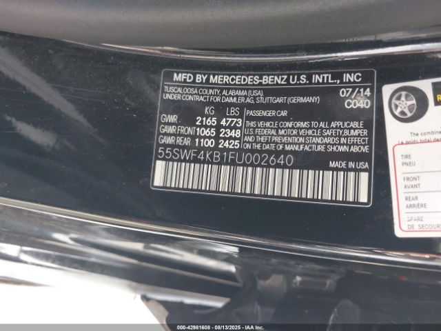 2015 MERCEDES-BENZ C 300 55SWF4KB1FU002640 Photo 8