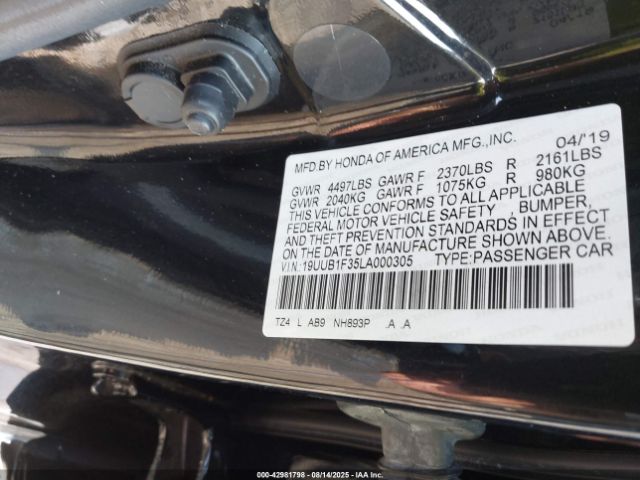 2020 ACURA TLX 19UUB1F35LA000305 Photo 8