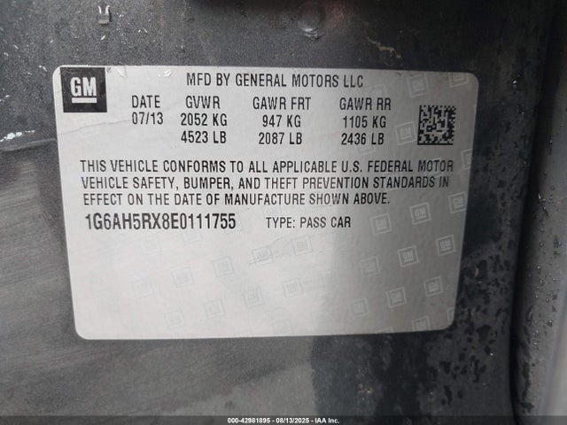 2014 CADILLAC ATS 1G6AH5RX8E0111755 Photo 8