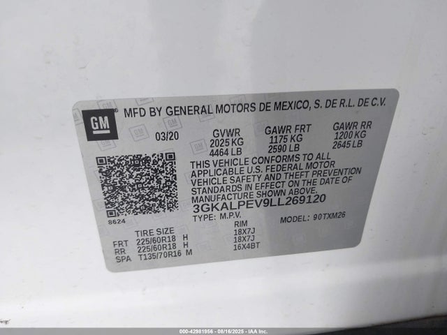 3GKALPEV9LL269120 GMC lyx