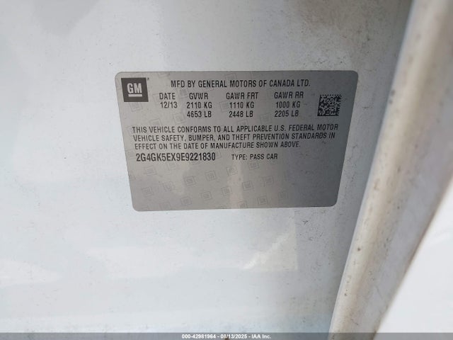 Buick ltg 2014 2G4GK5EX9E9221830 Image 9