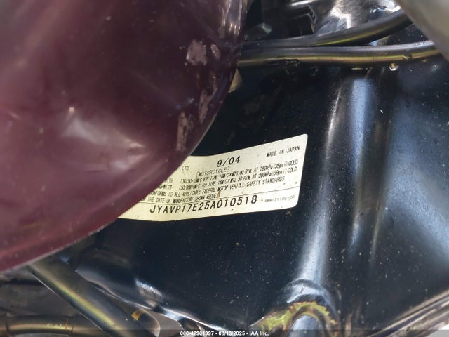 Продаж на аукціоні авто 2005 Yamaha Xv1700 A, vin: JYAVP17E25A010518, номер лоту: 42981997