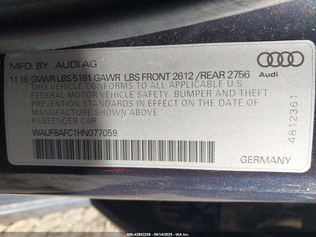 2017 AUDI A6 WAUF8AFC1HN077059 Photo 8