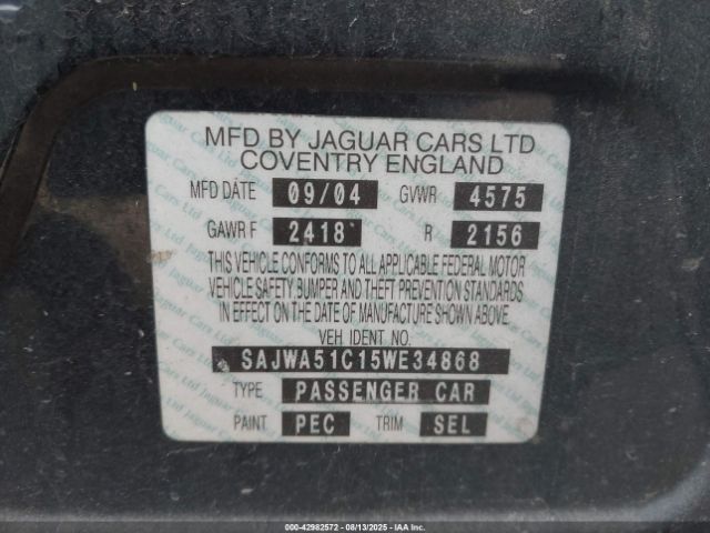 2005 JAGUAR X-TYPE SAJWA51C15WE34868 Photo 8