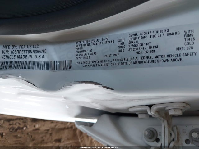 1C6RREFT0NN355795 RAM 1500