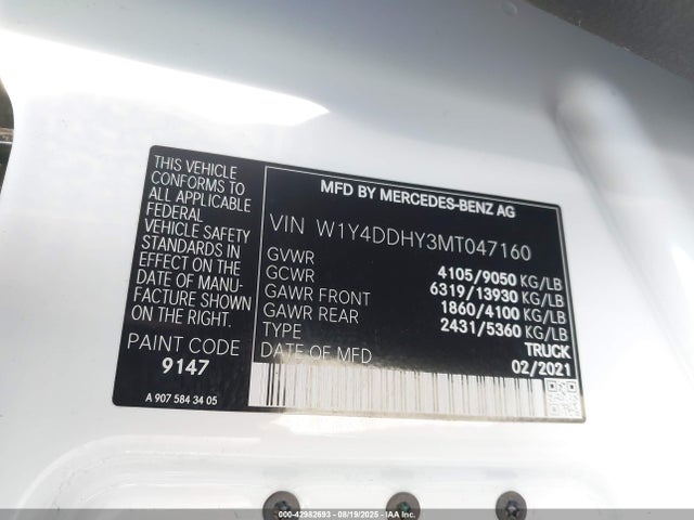 Mercedes-Benz om651 2021 W1Y4DDHY3MT047160 Image 9