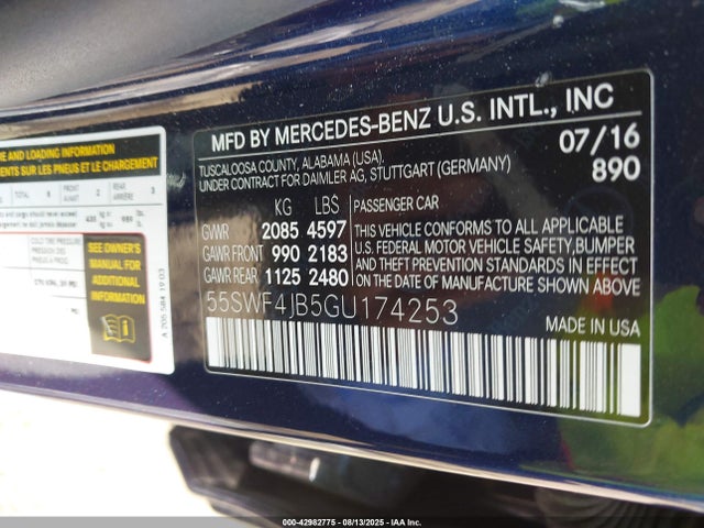 Mercedes-Benz 2016 2016 55SWF4JB5GU174253 Image 9