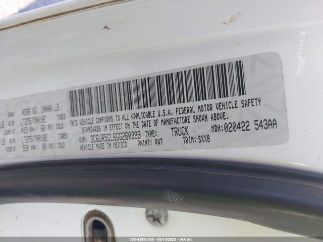 3C6UR5CL6GG260393 RAM 2500
