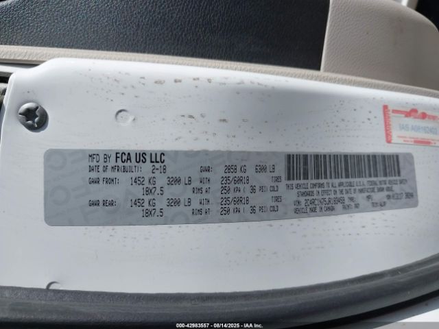 2018 CHRYSLER PACIFICA HYBRID 2C4RC1N75JR183459 Photo 8