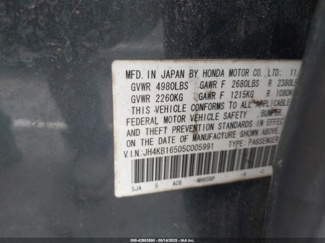 2005 ACURA RL JH4KB16505C005991 Photo 8
