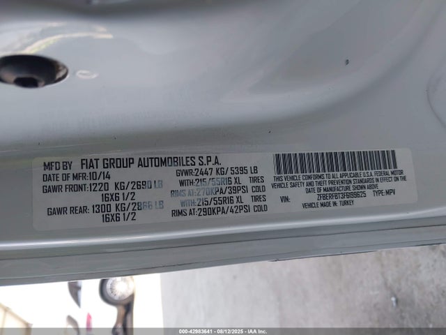 RAM Promaster City 2015 ZFBERFBT3F6199625 Image 9