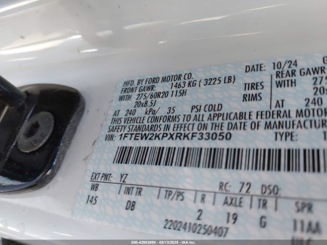 2024 FORD F-150 1FTEW2KPXRKF33050 Photo 8