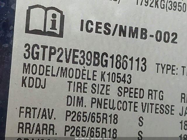 Продажа на аукционе авто 2011 Gmc Sierra 1500 Sle, vin: 3GTP2VE39BG186113, номер лота: 42983768