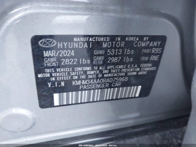 Hyundai Ioniq 6 2024 KMHM34AA0RA075968 Image 9
