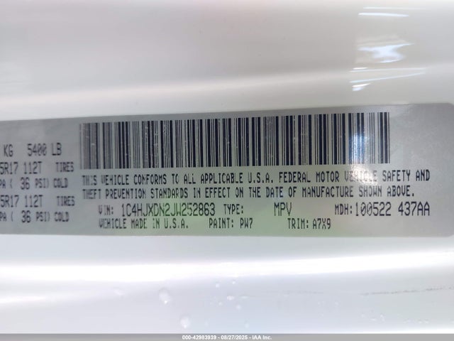 1C4HJXDN2JW252863 Jeep Wrangler