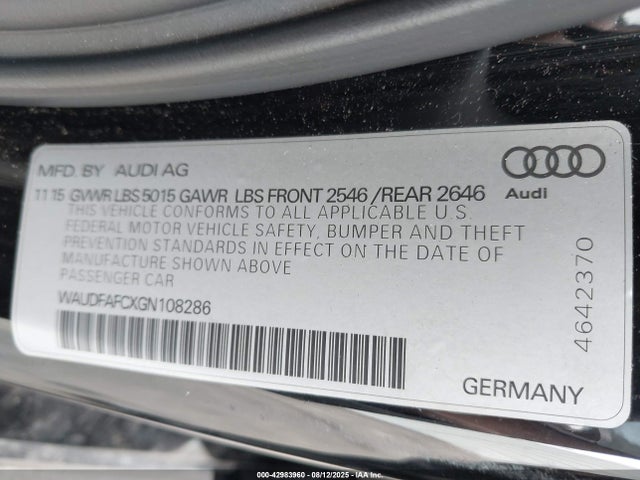 2016 AUDI A6 WAUDFAFCXGN108286 Photo 8