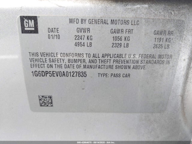 2010 CADILLAC CTS 1G6DP5EV0A0127835 Photo 8