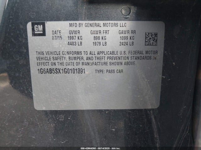 2016 CADILLAC ATS 1G6AB5SX1G0101891 Photo 8