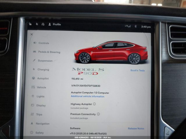2016 TESLA MODEL S 5YJSA1E47GF132630 Photo 6