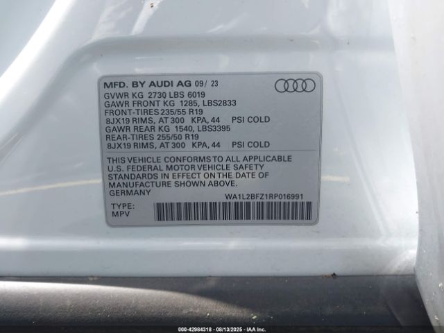 2024 AUDI Q4 E-TRON WA1L2BFZ1RP016991 Photo 8