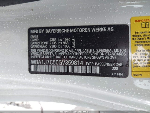 Продажа на аукционе авто 2016 Bmw M235i, vin: WBA1J7C50GV359814, номер лота: 42984511