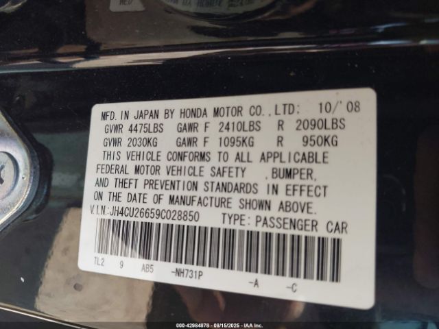 2009 ACURA TSX JH4CU26659C028850 Photo 8